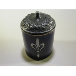 French earthenware inkwell...