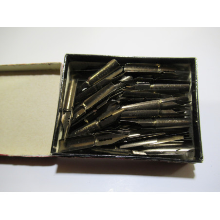 Boite plume vide PERRY & Co 622 Steel pen nibs box pennini écriture