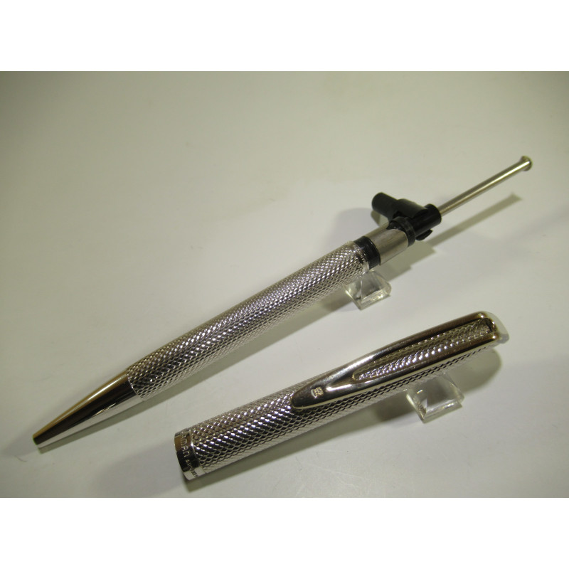 Stylo Bille Waterman CF En Acier Brossé - État Comme Neuf - Avec Cartouche Recharge