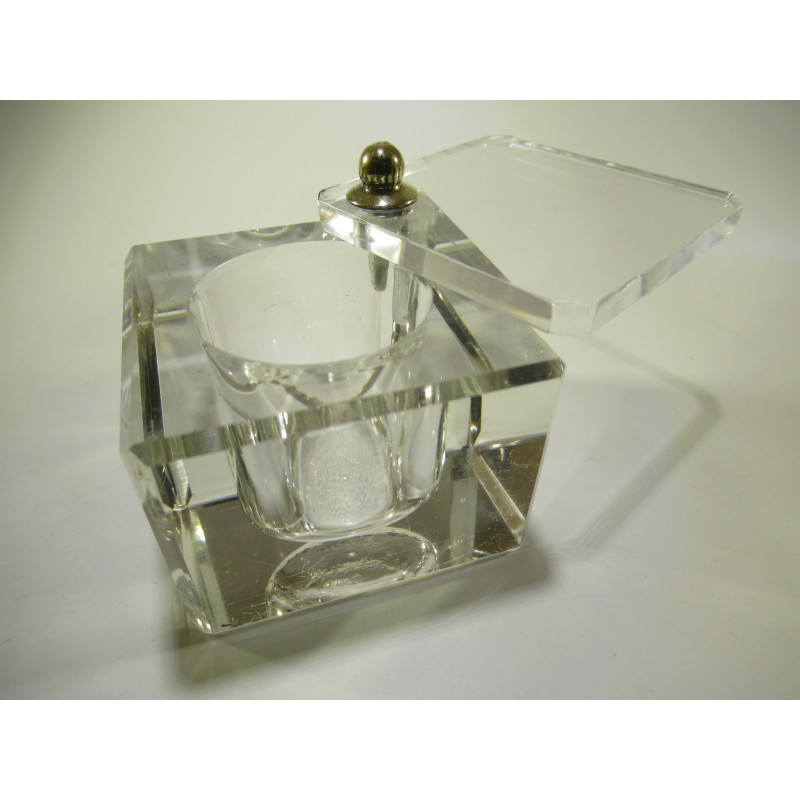 Crystal Ink Pot Old crystal inkwell
