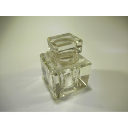 Small antique crystal inkwell