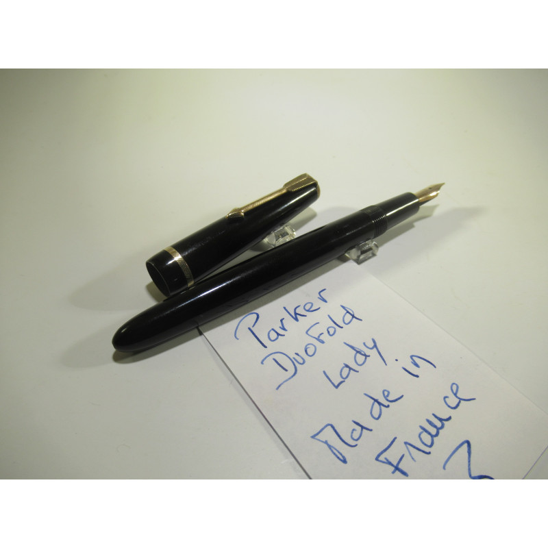 Stylo Plume Parker 45 - Plume F Acier - Noir Et Acier Poli - Recharge Fournie