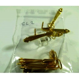 Set of 10 gold plated clips...