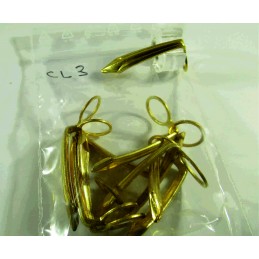 Set of 10 gold plated clips...