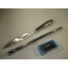 Sterling silver pen holder...