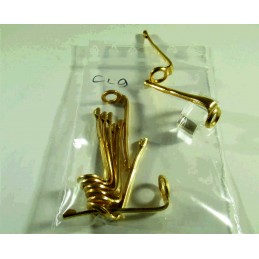 Set of 10 gold plated clips...