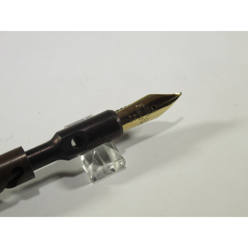 Stylo Plume Ancien Zénith En Or 18k - Modèle Safety (plume Rentrante), Vintage XXe Siècle