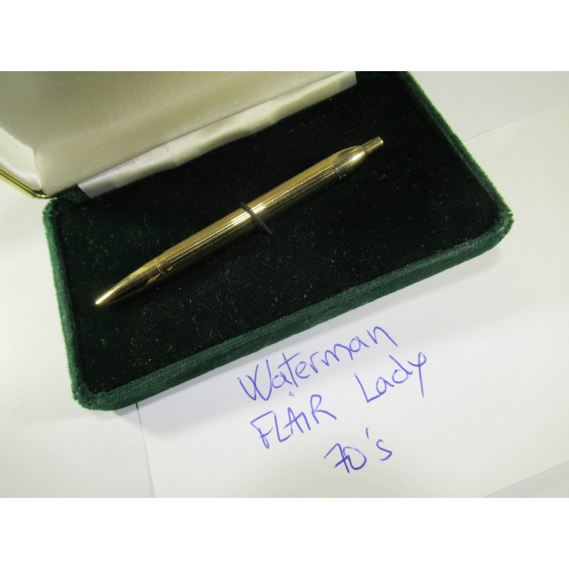 waterman flair ballpoint pen gold plated